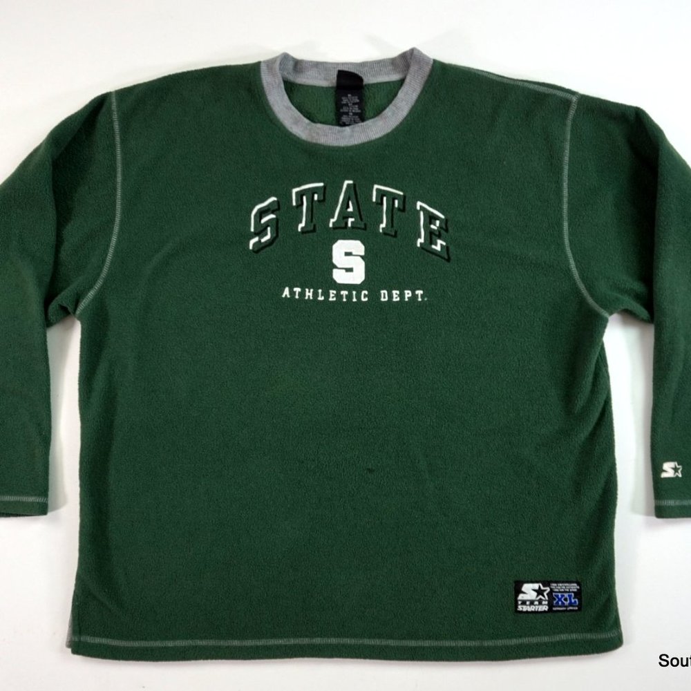 Vintage 90s Starter Michigan State Spartans Fleece Logo Sweatshirt Men's XL